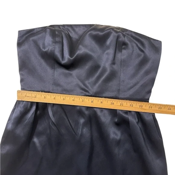 J. CREW 100% Silk Strapless Cocktail Sheath Mini Dress Blue. Size 6… - Picture 10 of 14